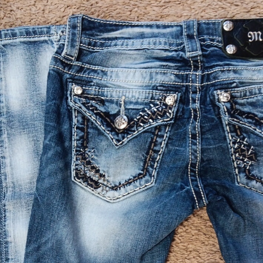 Miss Me Distressed Blue Skinny Jeans - Picture 6 of 6